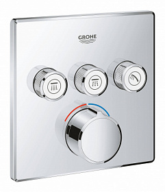 Смеситель для душа термостат (внешняя часть) Grohe Grohtherm SmartControl 29149000 хром латунь Водяной