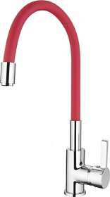Смеситель для кухни (мойки) Ledeme Rainbow L4898-1 гибкий излив красный латунь Водяной