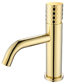 Смеситель для умывальника (раковины) Boheme Stick Gold Diamond Gold 121-GG золото латунь