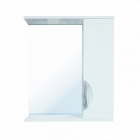 Зеркало-шкаф Loranto Верона 60 шкаф справа белое с полочкой CS00060410 Водяной