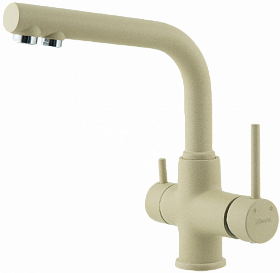 Смеситель для кухни (мойки) Lemark Comfort LM3061PBG с переключ.для фильтра питьевой воды бежевый латунь Водяной
