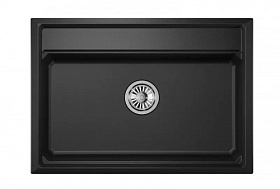 Мойка для кухни Granula KS-7301 черный прямоуг. 73х51 глуб. 24,5см вып. 3 1/2" (врезная) чёрная