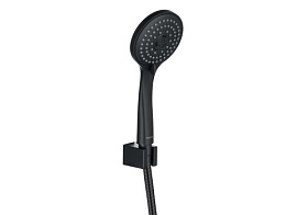 Душевая лейка с шлангом и держателем Aquatek AQ2010MB чёрная