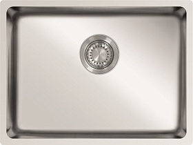 Мойка для кухни TopZero Prime Micro/R20 ME500.GT10K прямоуг. 54х44 глуб. 21,5см (толщ.1мм) вып. 3 1/2" (врезная, подстольная) серебристый