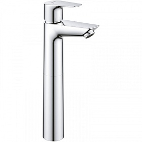 Смеситель для умывальника (раковины) Grohe BauEdge 23761001 хром латунь Водяной