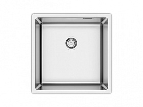 Мойка для кухни Longran Techno TEB400.400-G-10P (толщина 1мм., радиус 15мм.) квадратная 44х44 глуб. 20см (толщ.1мм) вып. 3 1/2" (подстольная) нержа