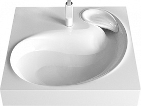 Раковина (умывальник) Azario Soft 60 подвесная CS00078299 над стиральной машинкой