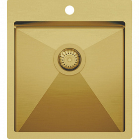 Мойка для кухни TopZero TNL/R10 ColorX TNL 450.505 GOLD прямоуг. 45х50,5 глуб. 20см (толщ.1,2мм) вып. 3 1/2" (врезная) золото Водяной