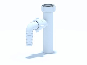 Отвод для стир. машин 1 1/4"*32 М220 АНИ пласт