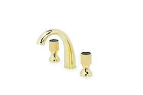 Смеситель для умывальника (раковины) Boheme Royal Cristal 297-Royal/CRST-black на раковину 3 отверстия золото латунь