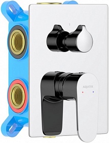 Смеситель для душа внеш. и скрытая часть (в сборе) Aquatek Оберон AQ1247CR хром латунь
