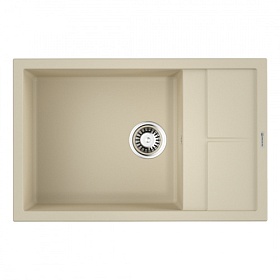 Мойка для кухни Omoikiri Sumi 78-LB-BE 4993720 прямоуг. 78х50 глуб. 20см (толщ.10мм) вып. 3 1/2" (врезная) крыло универсал ваниль