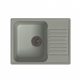 Мойка для кухни Granfest Quarz GF-Z13-310 прямоуг. 62х48 глуб. 18см вып. 3 1/2" (врезная) крыло универсал серая