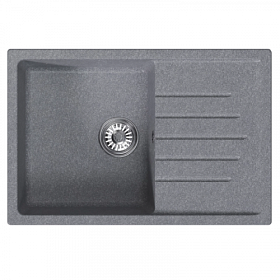 Мойка для кухни Mixline ML-GM19 551988 прямоуг. 75х50 глуб. 20см вып. 3 1/2" (врезная) крыло универсал графит