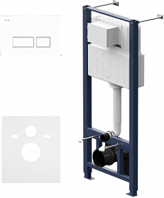 Инсталляция для унитаза AM.PM Pro I012704.7001 (3 в 1) рама с кнопкой Pro S белая