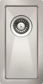 Мойка для кухни TopZero Prime TNL/R10 TNL171GT12K прямоуг. 21х44 глуб. 14см (толщ.1,2мм) вып. 3 1/2" (врезная, подстольная) серебристый