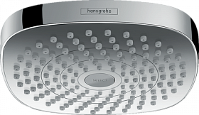 Лейка верхнего душа Hansgrohe Croma Select E 26524000 d187 мм 2-х реж. хром квадратная Водяной