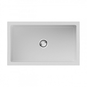 Мойка для кухни Omoikiri Mikura 76-WH Glossy 4993258 прямоуг. 76х46 глуб. 23см вып. 3 1/2" (врезная, фронтальный монтаж) белая