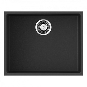 Мойка для кухни Omoikiri Bosen 54-U-BL 4993161 прямоуг. 54х44 глуб. 22см (толщ.10мм) вып. 3 1/2" (подстольная) чёрная