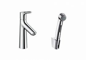 Смеситель для умывальника (раковины) Hansgrohe Talis S 72290000 с гигиеническим душем хром латунь