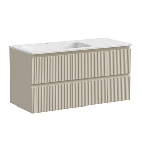 Тумба под раковину Sancos Snob T 100 левая подвесная 2 выдв.ящ. beige soft SNT100LCE