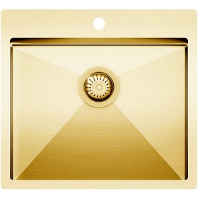 Мойка для кухни TopZero TNL/R10 ColorX TNL 550.505 GOLD прямоуг. 55х50,5 глуб. 20см (толщ.1,2мм) вып. 3 1/2" (врезная) золото