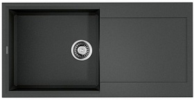 Мойка для кухни Omoikiri Sakaime 100-PL 4993891 прямоуг. 100х50 глуб. 20см (толщ.10мм) вып. 3 1/2" (врезная) крыло универсал платина