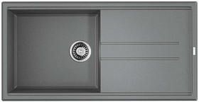 Мойка для кухни Omoikiri Tedori 100-GR 4993567 прямоуг. 100х51 глуб. 20см (толщ.10мм) вып. 3 1/2" (врезная) крыло универсал leningrad grey