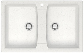 Мойка для кухни Azario Elmas CS00078329 прямоуг. 78х50 глуб. 19см вып. 3 1/2" (врезная) белая