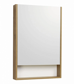 Зеркало-шкаф Акватон Сканди 45 белый/дуб рустикальный с полочкой 1A252002SDZ90 Водяной