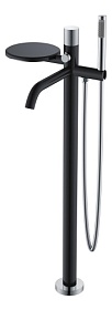 Смеситель для ванны/душа (короткий излив) Boheme Stick Black Diamond Chrome 129-BCR хром/черный латунь Водяной