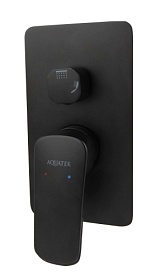 Смеситель для душа внеш. и скрытая часть (в сборе) Aquatek Вега AQ1046MB чёрный латунь