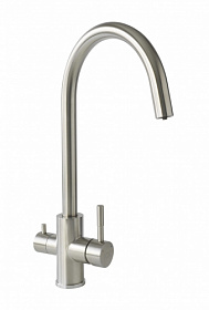 Смеситель для кухни (мойки) Ukinox UM2194 SS с переключ.для фильтра питьевой воды нерж.сталь нерж. сталь Водяной
