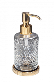 Дозатор жидкого мыла латунь/стекло Boheme Murano Crystal 10228 золото Водяной
