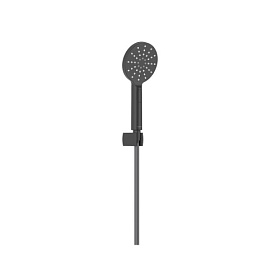 Душевая лейка с шлангом и держателем Aquatek Оберон AQ2033MB чёрная