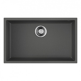 Мойка для кухни Omoikiri Tedori 66-U-PL 4993979 прямоуг. 66х42 глуб. 20см (толщ.10мм) вып. 3 1/2" (подстольная) платина