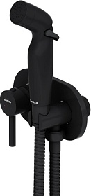 Смеситель для унитаза внеш. и скрытая часть (в сборе) Damixa Option 212000300 с гигиеническим душем чёрный латунь