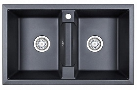 Мойка для кухни Granula GR-8101 шварц прямоуг. 81х50 глуб. 21см вып. 3 1/2" (врезная) шварц