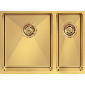 Мойка для кухни TopZero TNL/R10 ColorX TNL 340.70.30 GOLD прямоуг. 56,5х43,5 глуб. 20,3см (толщ.1,2мм) вып. 3 1/2" (врезная, подстольная) золото