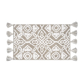 Коврик для ванной комнаты Iddis Decor 80х50 термопластичная резина TPR / микрофибра бежевый Водяной