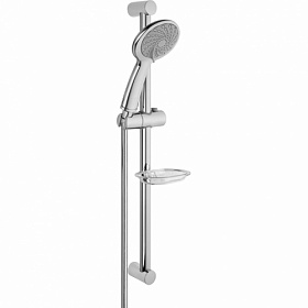 Душевая стойка с лейкой и шлангом Vitra Samba 3F 675 мм d110 мм круглая 3-х реж. с мыльницей A45680WSA хром