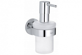 Дозатор жидкого мыла 0,2 л стекло мат. Grohe Essentials 40448001 хром Водяной