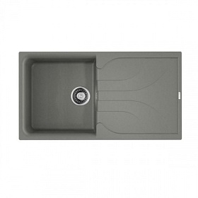 Мойка для кухни Omoikiri Yasugata 100-GR 4993568 прямоуг. 100х50 глуб. 21см (толщ.10мм) вып. 3 1/2" (врезная) крыло универсал leningrad grey