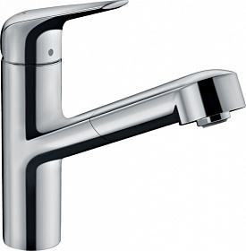 Смеситель для кухни (мойки) Hansgrohe Focus M42 71814000 вытяжной излив хром латунь