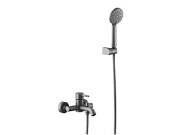 Смеситель для ванны/душа (короткий излив) Aquatek Европа AQ1349BGM черный хром латунь