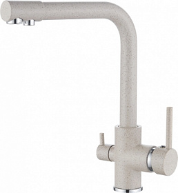 Смеситель для кухни (мойки) Ledeme H55 L4055K-3 с переключ.для фильтра питьевой воды бежевый латунь