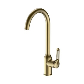 Смеситель для кухни (мойки) Haiba HB825-5 HB70825-5 золото нерж. сталь Водяной