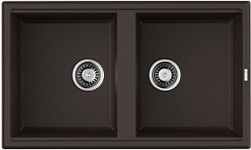 Мойка для кухни Omoikiri Tedori 86-2-DC 4993928 прямоуг. 86х51 глуб. 20см вып. 3 1/2" (врезная) темный шоколад