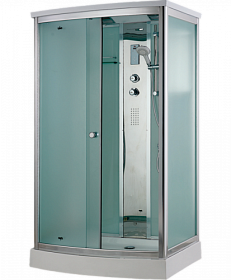 Душевая кабина 120х90х220 Timo Comfort T-8815F прямоугольная мат.дверки хром проф. задн.стенки мат.стекло верхн.душ, гм вертик.
