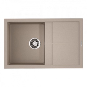 Мойка для кухни Omoikiri Sumi 79-SA 4993664 прямоуг. 79х50 глуб. 23см (толщ.10мм) вып. 3 1/2" (врезная) крыло универсал бежевая